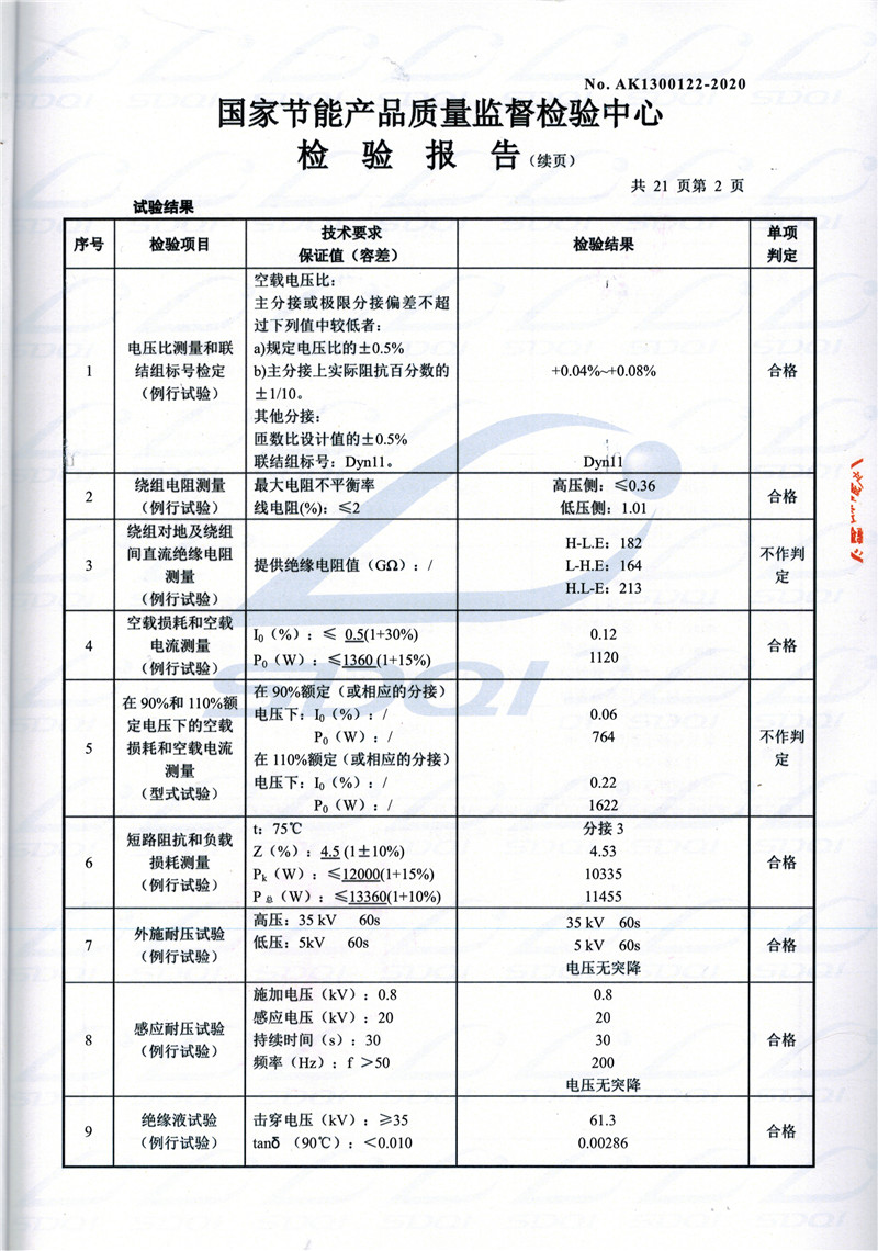 高低压试验报告-S11-1250崇信崇信崇信油浸式变压器-2.jpg